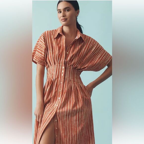 Anthropologie The Tobie Shirt Dress by Exquise